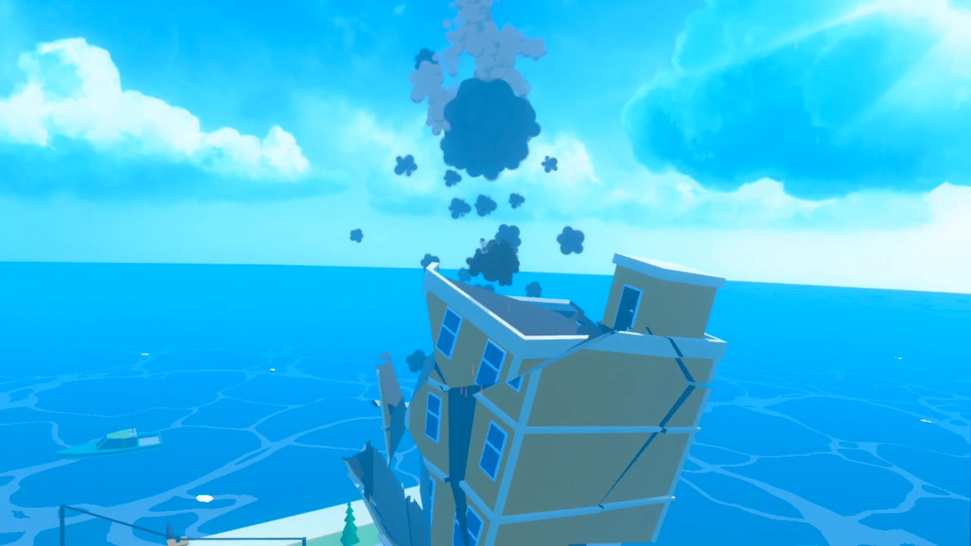 Grabbing a car from a skyscraper